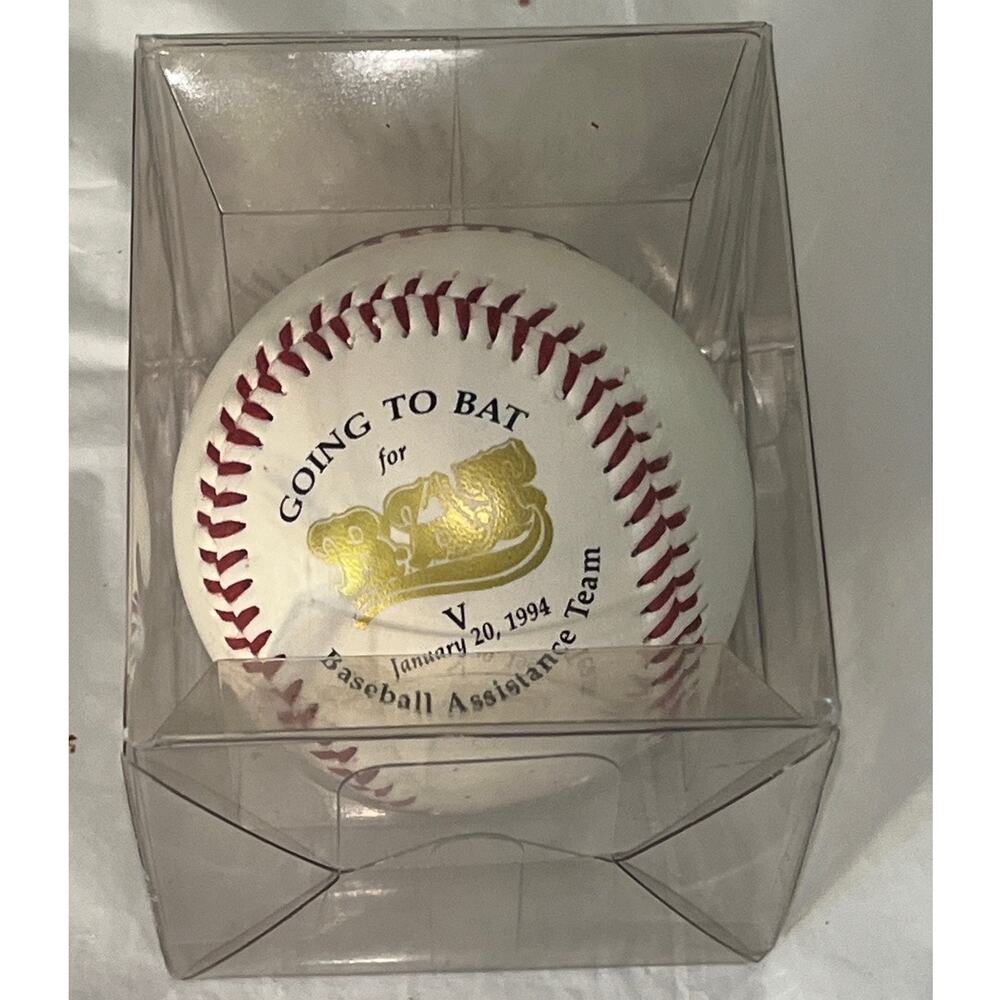 1994 B.A.T. Baseball Assistance Team Going to Bat Fotoball Display Case